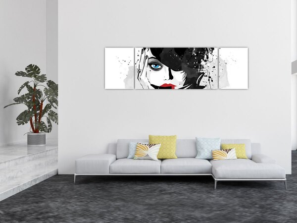 Obraz - Tajemná žena (170x50 cm)