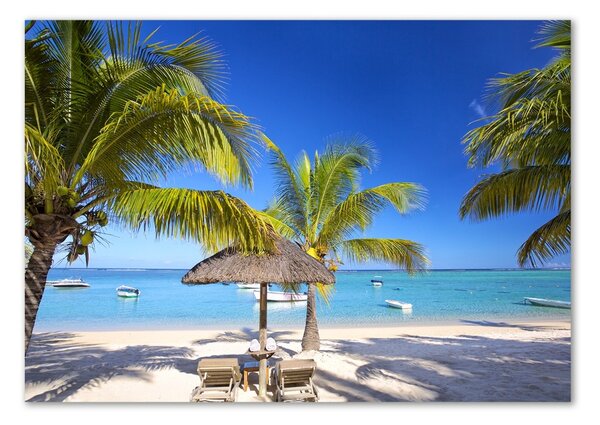 Foto-obrah sklo tvrzené Pláž Mauritius osh-89713117