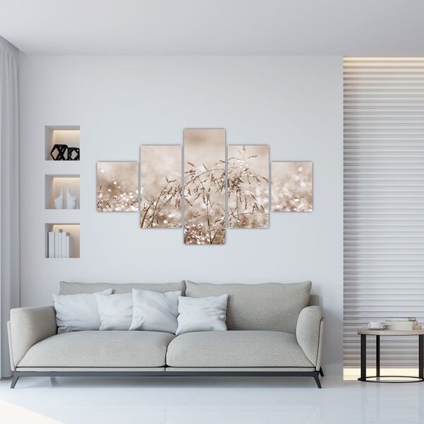 Obraz - Louka v hnědých tónech (125x70 cm)