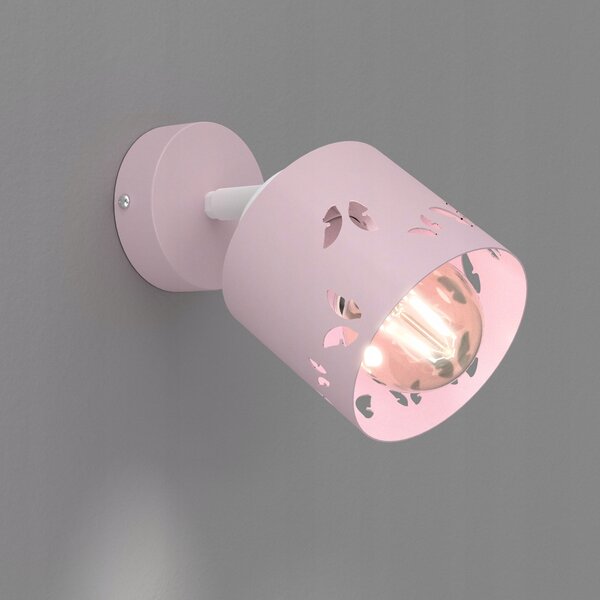 Nástěnná lampa Moonlight E27 růžová