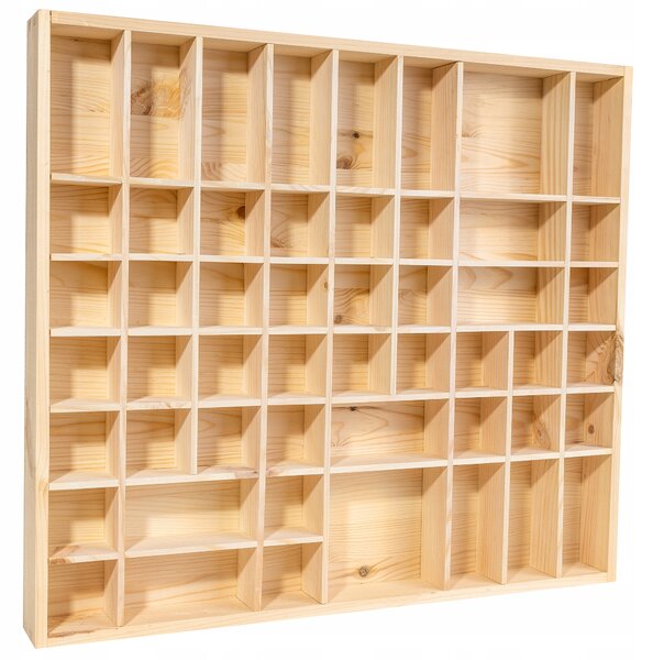 Dřevěný organizér Creative Deco s 51 přihrádkami, 52 x 46 x 4 cm