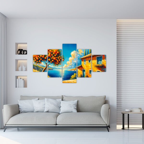 Obraz - Dům s pomeranči II. (125x70 cm)