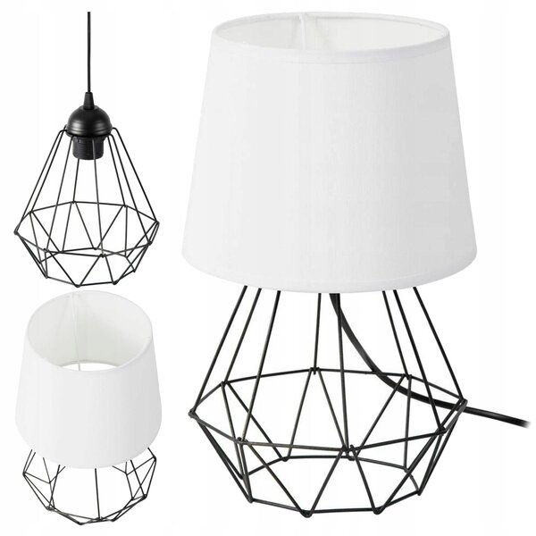 Stolní lampa HowHomely Diamond bílá 60 W