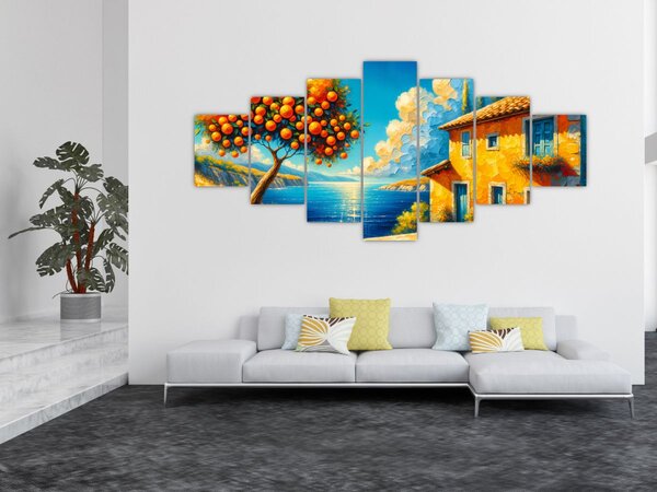 Obraz - Dům s pomeranči II. (210x100 cm)