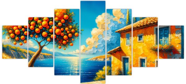 Obraz - Dům s pomeranči II. (210x100 cm)
