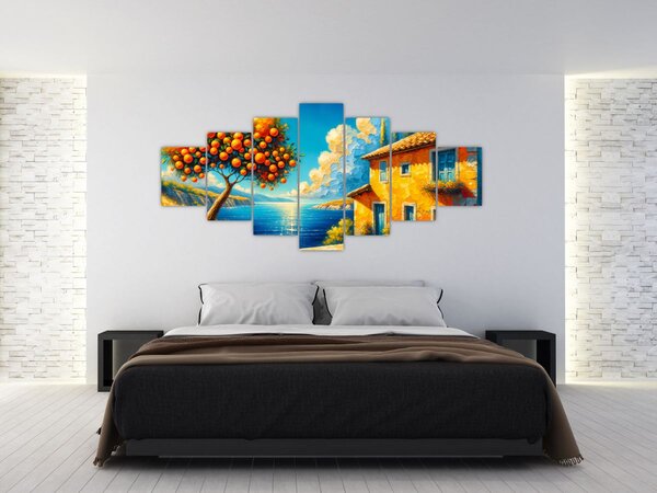 Obraz - Dům s pomeranči II. (210x100 cm)