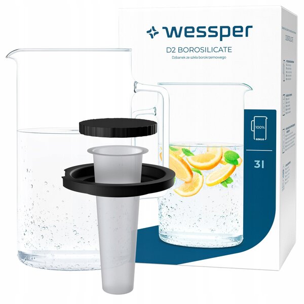 Konvice Wessper D2 Borosilikátové sklo 2,5 l