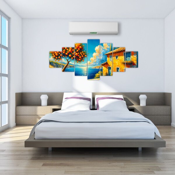 Obraz - Dům s pomeranči II. (210x100 cm)