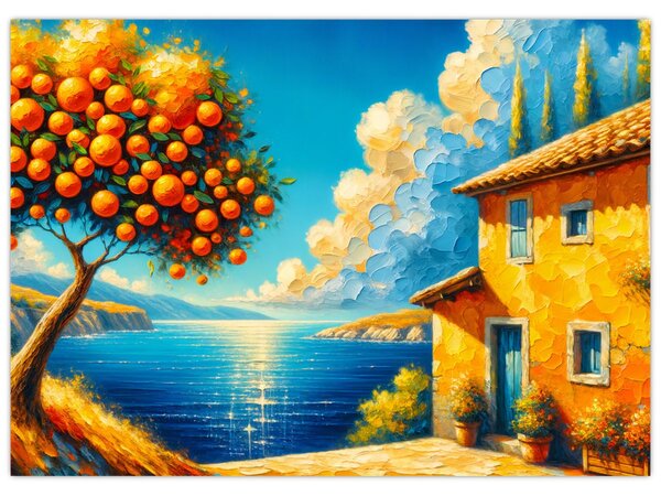 Obraz - Dům s pomeranči II. (70x50 cm)