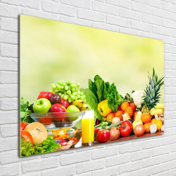 Foto obraz skleněný horizontální Zelenina a ovoce osh-89922427