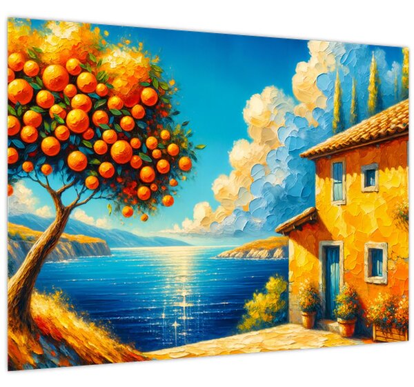 Obraz - Dům s pomeranči II. (70x50 cm)