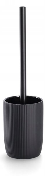 WC ŠTĚTKA S KERAMICKÝM DRŽÁKEM, ČERNÁ, Ø 10 cm, ZELLER