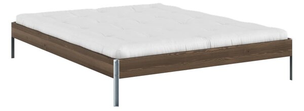 Hnědá dvoulůžková postel z borovicového dřeva s roštem 160x200 cm Core – Karup Design
