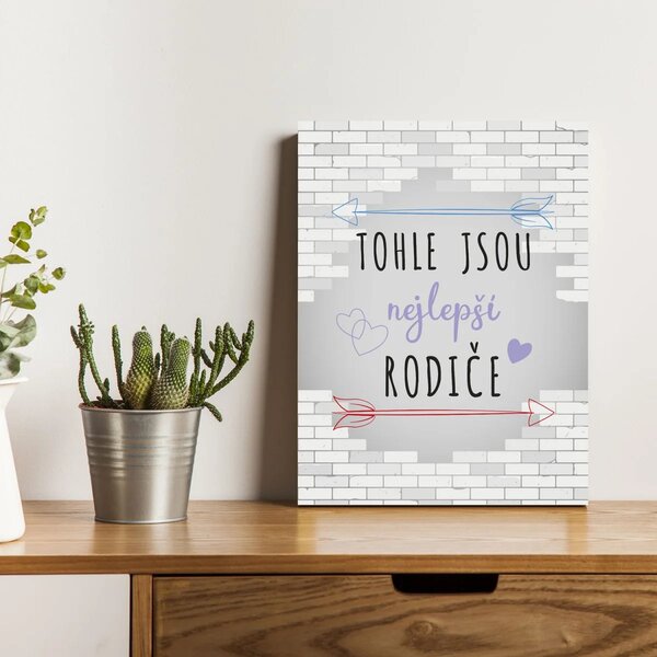 Sablio Dárková cedulka Tohle jsou nejlepší rodiče: 30x40 cm
