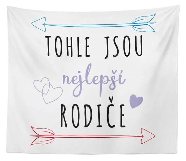 Sablio Deka Tohle jsou nejlepší rodiče: 150x120 cm