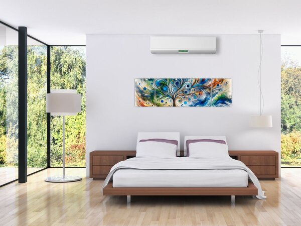 Obraz - Barevný energický strom (170x50 cm)