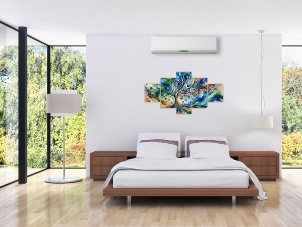 Obraz - Barevný energický strom (125x70 cm)
