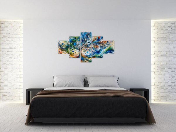 Obraz - Barevný energický strom (125x70 cm)