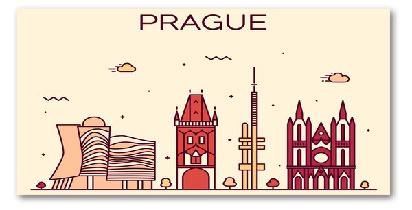 Fotoobraz na skle Praha domy osh-90039367