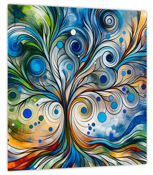 Obraz - Barevný energický strom (30x30 cm)