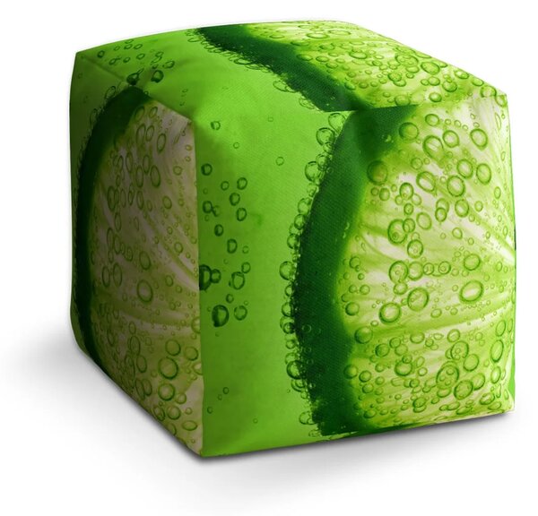 Sablio Taburet Cube Limetka - 40x40x40 cm