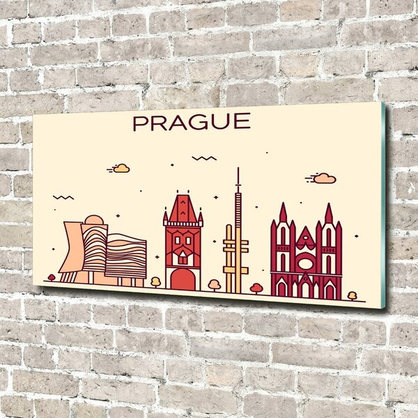 Fotoobraz na skle Praha domy osh-90039367
