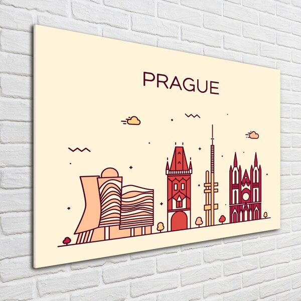 Fotoobraz na skle Praha domy osh-90039367