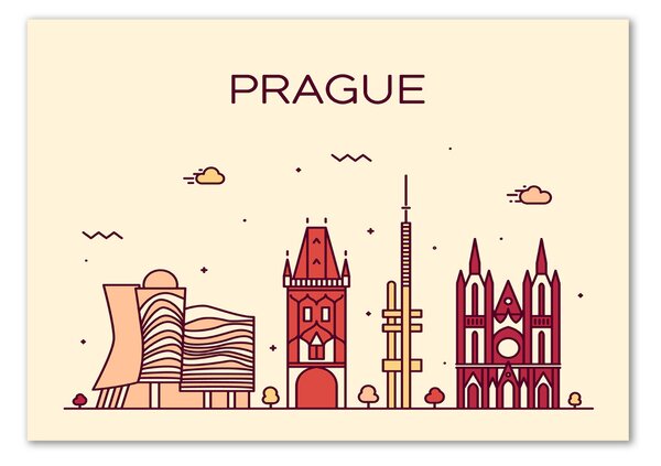 Fotoobraz na skle Praha domy osh-90039367