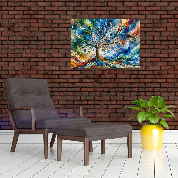 Obraz - Barevný energický strom (70x50 cm)