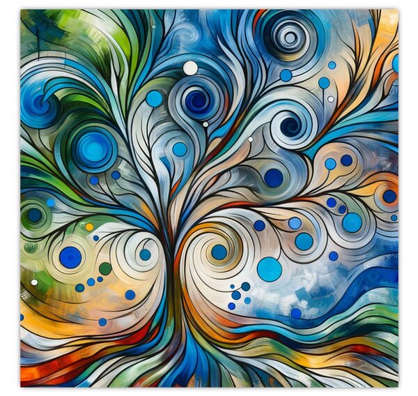 Obraz - Barevný energický strom (30x30 cm)