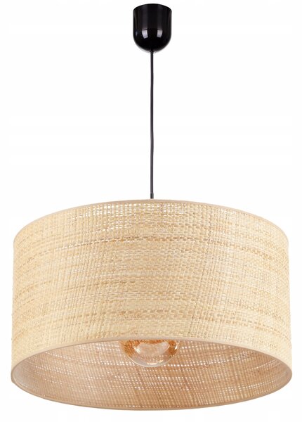 ZÁVĚSNÁ LAMPA 1 ŽÁROVKA STROPNÍ STÍNIDLO RATAN 40CM