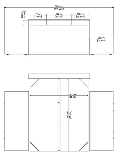 Dvoulůžková postel v dekoru dubu s úložným prostorem bez roštu 160x200 cm v přírodní barvě Ikast – Tvilum