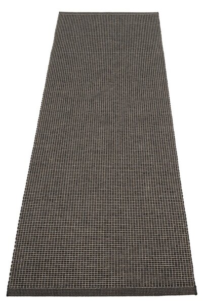 Antracitový vnitřní a venkovní běhoun 70x240 cm Emm Black Linen – Pappelina