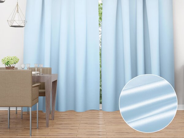 Biante Saténový závěs LUX-062 Světle modrý 140x140 cm