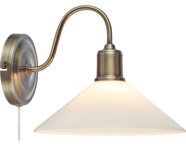 Markslöjd 108865 - Nástěnná lampa VELA 1xE27/40W/230V mosaz/bílá