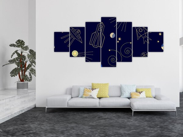 Obraz - Vesmír (210x100 cm)