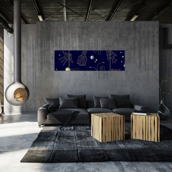 Obraz - Vesmír (170x50 cm)