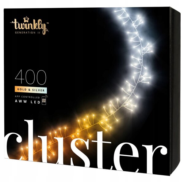 TWINKLY Smart LED vánoční řetěz Cluster TWC400GOP-BEU 6m WiFi