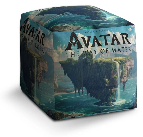 Sablio Taburet Cube Avatar The Way of Water Plovoucí ostrov - 40x40x40 cm