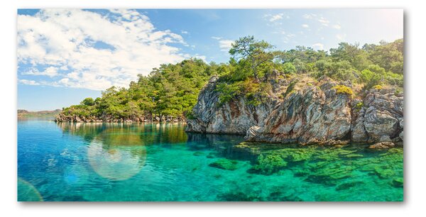 Foto obraz sklo tvrzené Modrá laguna osh-90231572