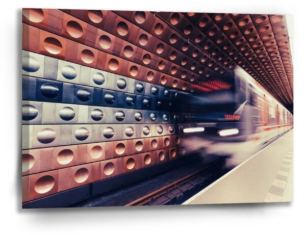 Sablio Obraz Metro v barevné stanici - 90x60 cm
