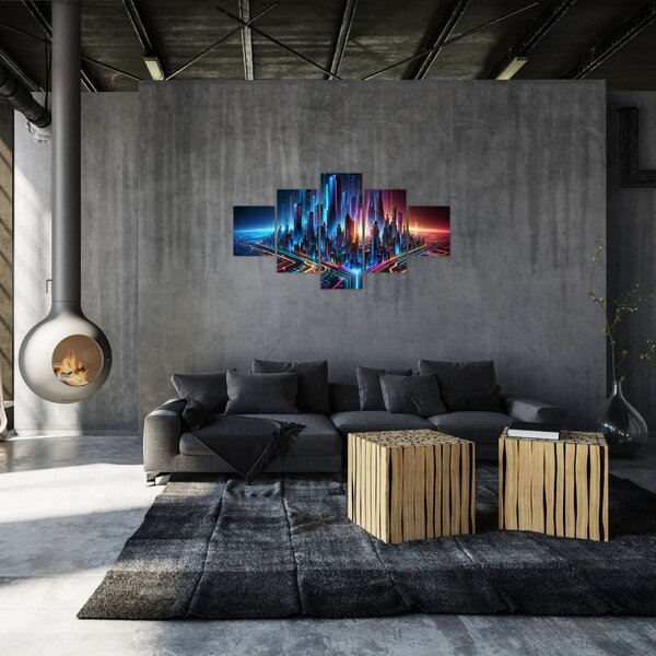 Obraz - Město budoucnosti (125x70 cm)