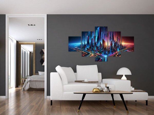 Obraz - Město budoucnosti (125x70 cm)