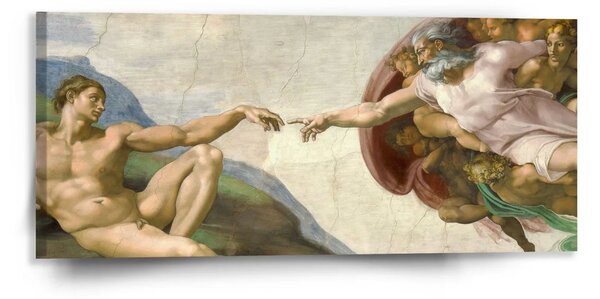 Sablio Obraz Stvoření Adama - Michelangelo Buonarroti - 110x50 cm