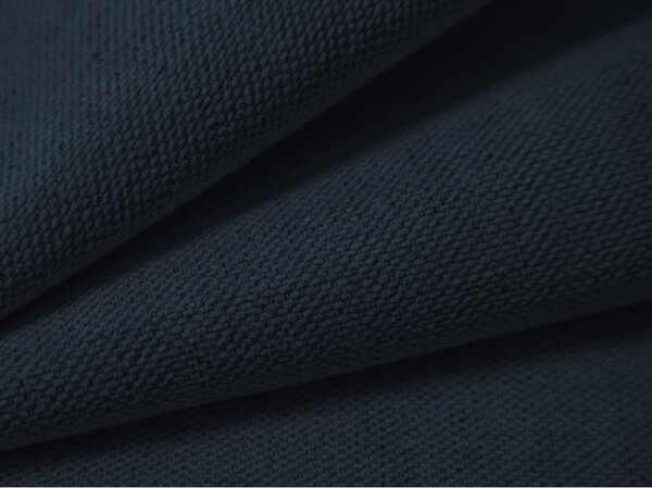 Tmavě modrá čalouněná dvoulůžková postel s úložným prostorem s roštem 180x200 cm Lupine – Micadoni