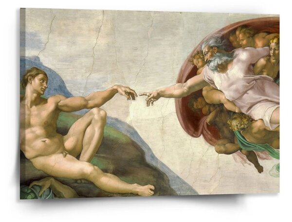 Sablio Obraz Stvoření Adama - Michelangelo Buonarroti - 150x110 cm