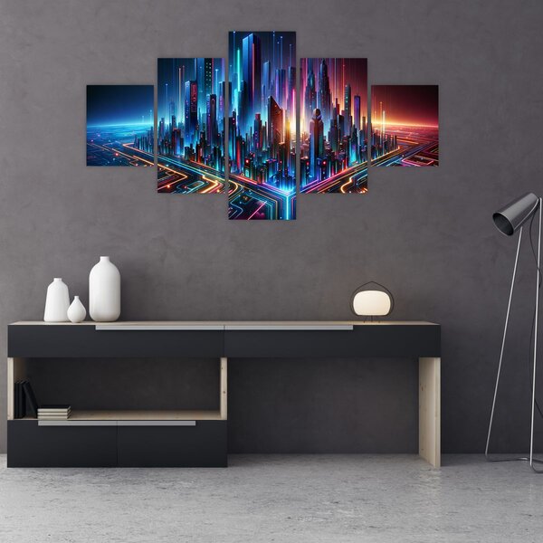 Obraz - Město budoucnosti (125x70 cm)