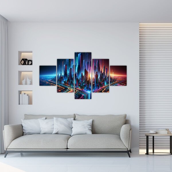 Obraz - Město budoucnosti (125x70 cm)