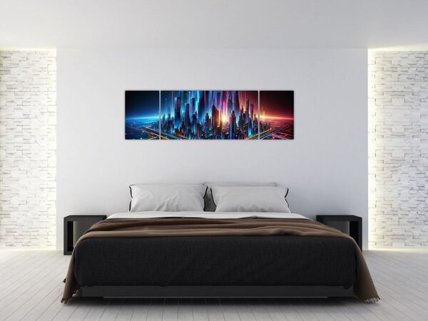Obraz - Město budoucnosti (170x50 cm)