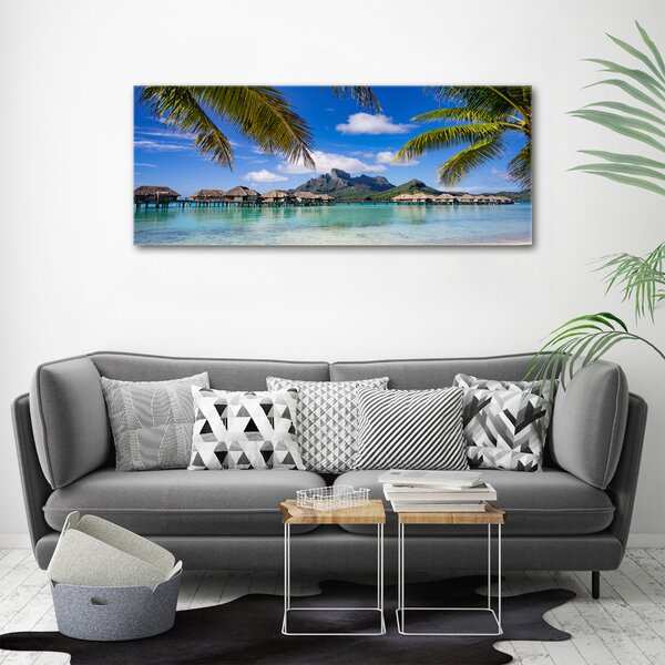 Foto obraz canvas Palmy na Bora Bora oc-90274909